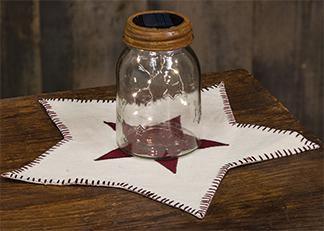 Red Star-Shaped Candle Mat - The Fox Decor